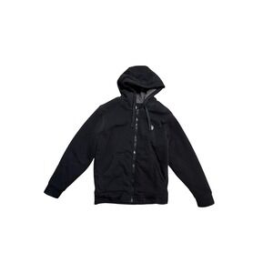U.S. Polo Assn Hoodie Mens Small Black Full Zip Sherpa Lined Fleece Sweatshirt